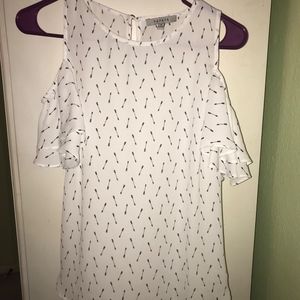 Papaya Cold Shoulder Top